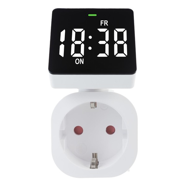 Green Blue Digital Timer Socket with 8 Individually Adjustable Programmes,
