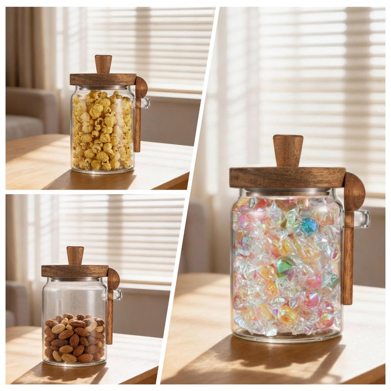 Suclain 2 Set 18 oz Glass Bath Salts Jar with