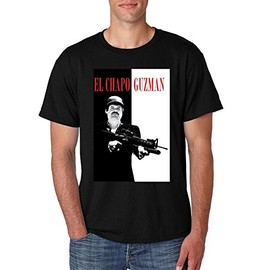 ALLNTRENDS Men's T Shirt El Chapo (L, Black)