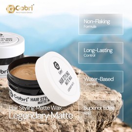 Gabri Hair Styling Wax 150ml, Hair Gel Wax, Edge Control, Maximum Control and Long Lasting, Men & Women Hair Wax (Legendary Matte)