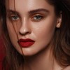 MAKI YIKA- Lápiz labial rojo para mujer, color duradero, sin