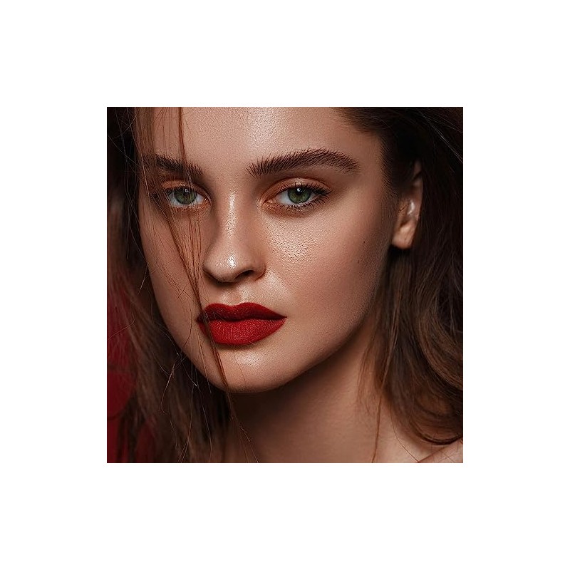 MAKI YIKA- Lápiz labial rojo para mujer, color duradero, sin
