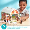 Melissa & Doug Latches Wooden Activity Barn with 6 Doors,
