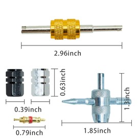 SZXMDKH 40-Piece Tyre Valve Core Tool Set with Double Valve Core, 4-in-1 Valve Core Repair Tool, 30 Valve Inserts, 8 Tyre Valve Caps, for Car, Motorcycle, Bicycle