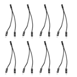 DGZZI 8PCS Motherboard Boot Cable Restart Cable HDD Split Dual Boot Switch Length 10cm/3.93 inch for Computer Group Dual Boot Electronic Engineering PC Motherboard Lab Black