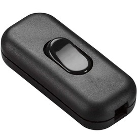 Cord Switch 1 Piece Lamp Switch Inline On/Off Table Desk Lamp Cable Switch for 2 and 3 Core Cable 6A 250V Matt Black