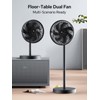 shinic 14" Pedestal Fan with Remote, Standing Oscillating Fan for