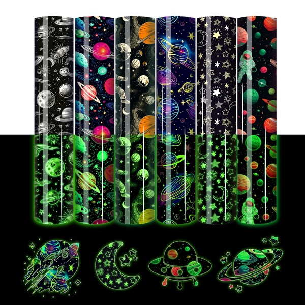 HTVSTD Glow in The Dark HTV Vinyl - 6 Sheets