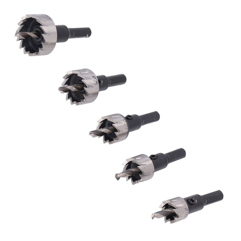 5Pcs Metal Hole Saw 16‑30mm High Speed Steel Wear Resistant