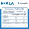 Ácido alfa lipoico R ala 400 mg 60 cápsulas.