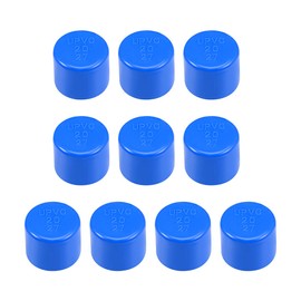 sourcing map 20mm Schedule 20 PVC Pipe Cap Fitting, Slip End Caps DWV(Drain Waste Vent) Irrigation Swimming Pool Sound Deadening, Blue 10Pcs
