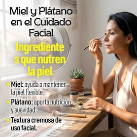 Ga Tlali | Mascarilla Facial Nutritiva Miel y Plátano 30g | Hidratación Facial | Mascarilla de Miel para Hidratar la Piel, Mascarilla de Plátano para Manchas y Arrugas, Cuidado Facial Natura