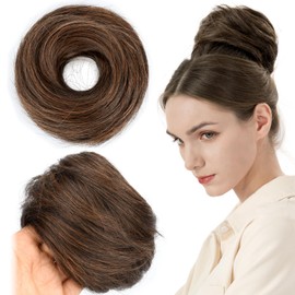 BOBIYA Messy Buns Hair Pieces Hair Scrunchies for Women Synthetic Ponytail Bun Extensions (Copper Brown)