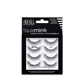 Ardell Ardel Faux Mink Eyelashes 817 - Light and knot-free invisible band eyelashes for natural glam, 4 pairs, 1 pack 817 / 아르델 인조 밍크 속눈썹 817 - 가볍고 매듭이 없는 인비저밴드 속눈썹으로 내추럴 글램 4쌍 1팩 817