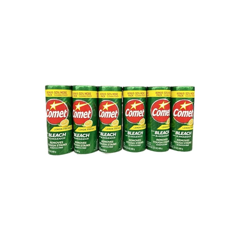 Comet With Bleach ~ With 50% More Cleaning Power -