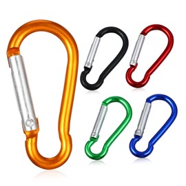 Kisangel Camping Gear Essential 40pcs Outdoor Clips Gourd-Shaped Snap Hooks Lock Carabiner Keychain for Hiking Backpacking Random Color
