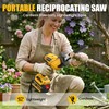 RAYLEEY Cordless Reciprocating Saw, Brushless Motor, 2x4000mAh Battery, 8 Saw