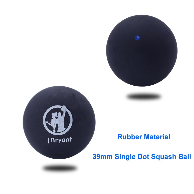 J Bryant Squash Balls 4 Pack, Single Blue Dot Rubber