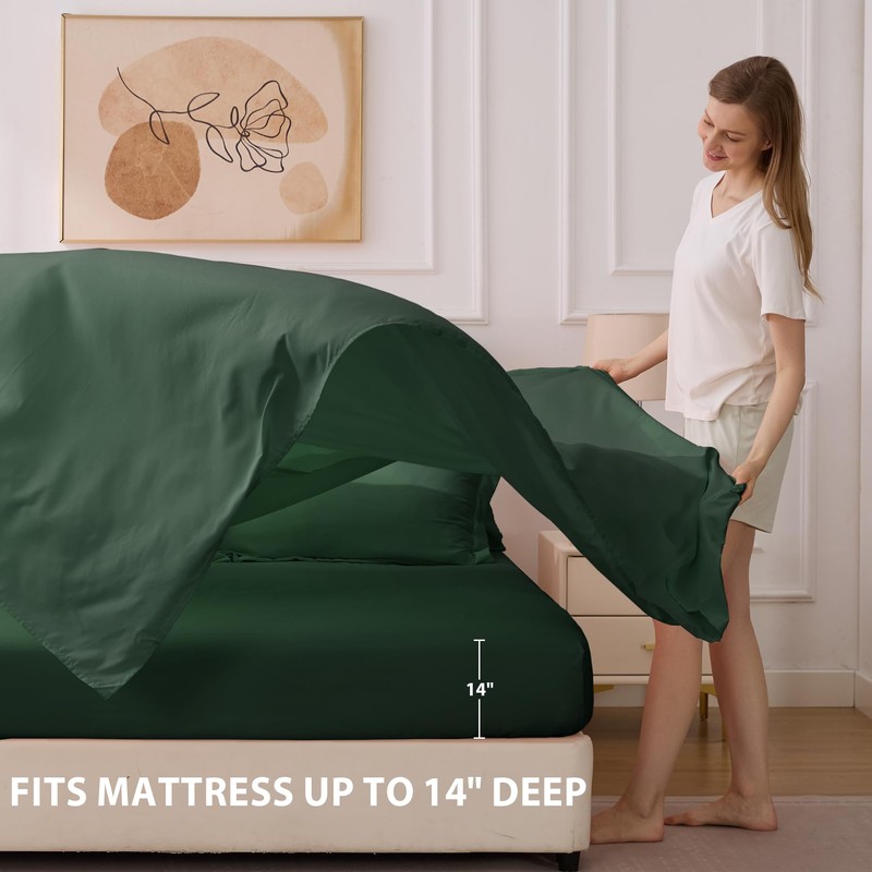 Velorose King Comforter Set Emerald Green - Bed in a
