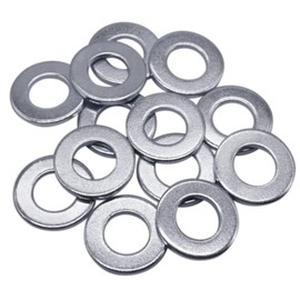 (Pack of 100) DIN 125A Washers M10 Round Metal Washers Flat Repair Washer Steel Spacers (100, M10)