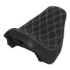 Unbranded Black+White Stitching Front Driver Solo Seat Fit For Harley