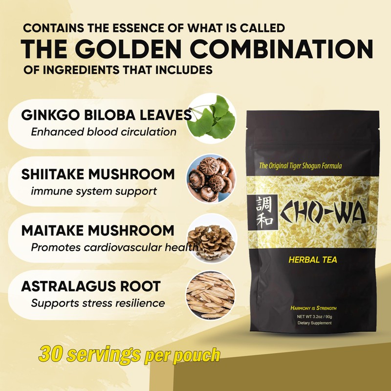 Harmony is Strength CHO-WA Herbal Tea Original Tiger Shogun Formula