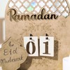 Wooden Eid Ramadan Countdown Calendar Ornament DIY Wood Crafts Party