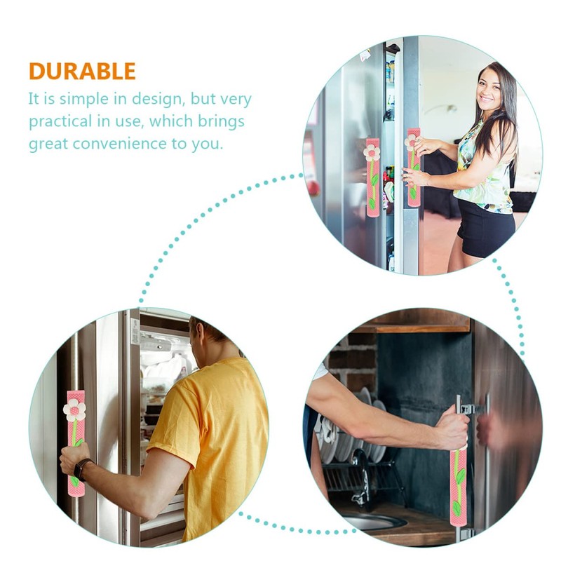 Mobestech Fridge Handle Cover Kitchen Glove for Refrigerator Door Flower