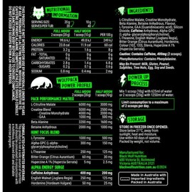 Black Wolf Pre 40 Serves Radioactive Lime Extreme Potency Pre-Workout