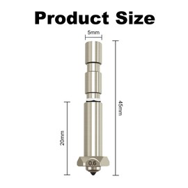 Henaiser 0.6mm Hardened Steel Integrated Nozzle for Kobra 3 Max Combo, Quick-Swap High Speed Throat Tube Print Head Extruder Kit Hot End Nozzles for Anycubic Kobra 3 Max Combo Printer