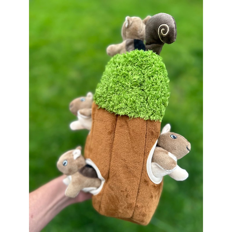Glow Pups Squirrel in Tree Hide and Seek Plush Squirrel