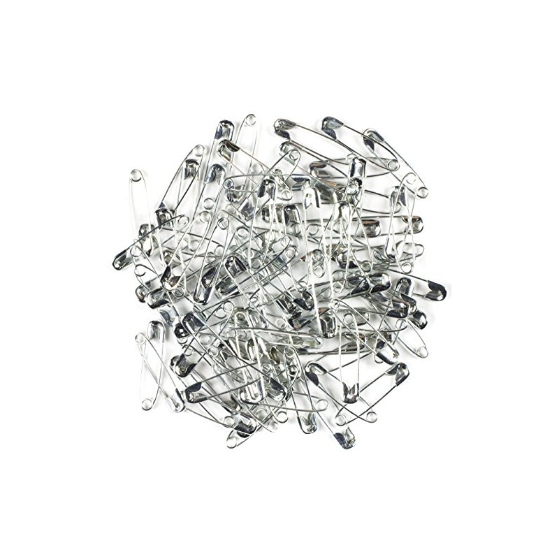 Cousin DIY 32030 1 inch Safety Pins, 1", SILVER