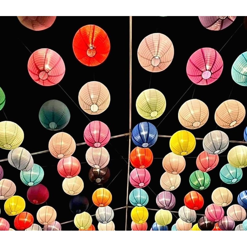 Paper Lanterns Mix Color Packs of 6 Round Paper Lanterns