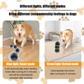 Interactive Dog Toys Dogs Ball,Moving Dog Toy with Touch Activated,Anti Boredom Dog Toys for Small Medium Dogs,Tough Motion Activated Automatic Vibrating Dog Ball,USB Rechargeable(Green)