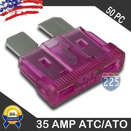 225FWY 50 Pack 35 AMP ATC/ATO STANDARD Regular FUSE BLADE 35A CAR TRUCK BOAT MARINE RV