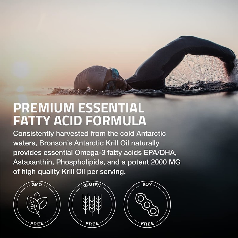 Bronson Antarctic Krill Oil 2000 mg with Omega-3s EPA, DHA,
