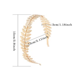 Wedding hair accessories, wedding headdress and hair accessories, fashion headband with leaves, suitable for travel photography, wedding parties, etc.