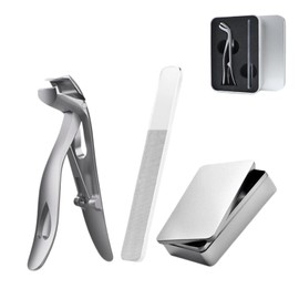 AYOCULTURE Portable Nail Care Set - Sharp Stainless Steel Clippers and File - Silver