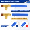 Daptemn DOT Brass Air Line Fittings, 3PCS 3/8" OD Tube