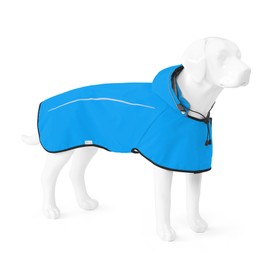 Mile High Life Dog Raincoat, Adjustable Waterproof Pet Rain Jacket, Reflective Hooded Poncho for Small Medium Large Dogs, Lightweight Breathable Pet Rain Coat (Blue,M Chest 22"-28")