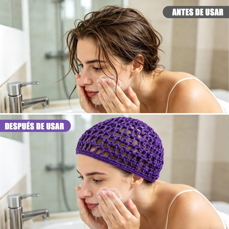 6 Piezas Red para Cabello Elástica, Tubi para Dormir, Tubi