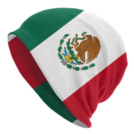 Mexico Flag Beanie Skull Cap Soft Slouchy Elastic Knitted Hats Running Hat for Men Women