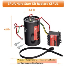 Long Term Replace CSRU1 Compressor Saver Hard Start ZRUA Compressor Hard Start Capacitor work on units 1-2-3 tons Hard Start Kit for Air Conditioner