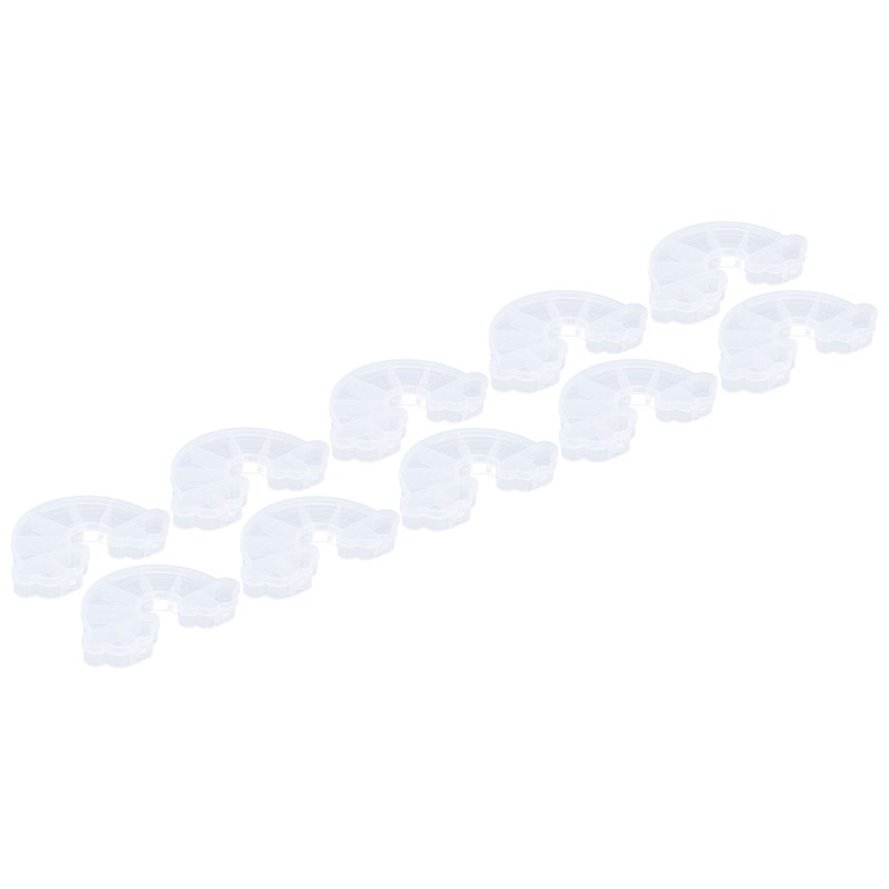 10Pcs Rainbow Shaped Transparent Storage Box Dust Proof Storage Box