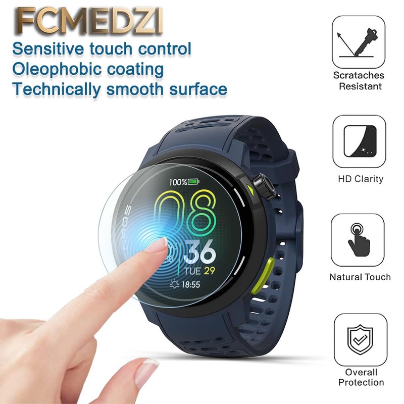 FCMEDZI Tempered Glass Protective film Compatible for Coros Pace Pro