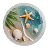 NEWzone 4 Pack Drawer Knobs Beach Starfishes Seashells Cabinet Knobs