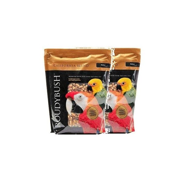 RoudyBush California Blend Bird Food, Medium, 44-Ounce (2-Pack)
