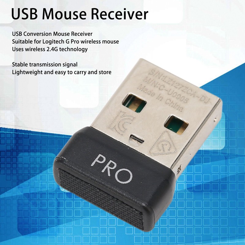 USB Mouse Receiver Wireless 2.4G Easy Replaceable ABS Portable Mini