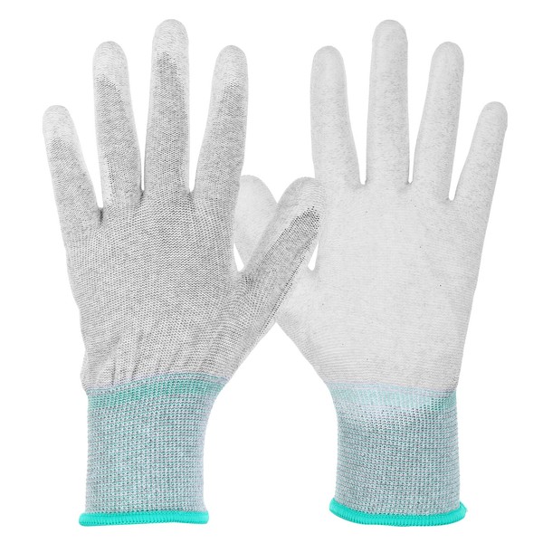 sourcing map Anti Static Gloves ESD Work Gloves PU Coated