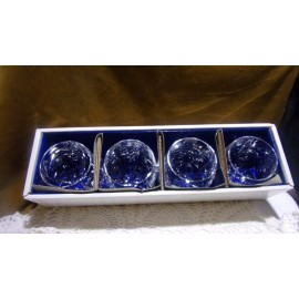 Mikasa VIVALDI Set of 4 double old fashioned glasses fine crystal OPEN BOX